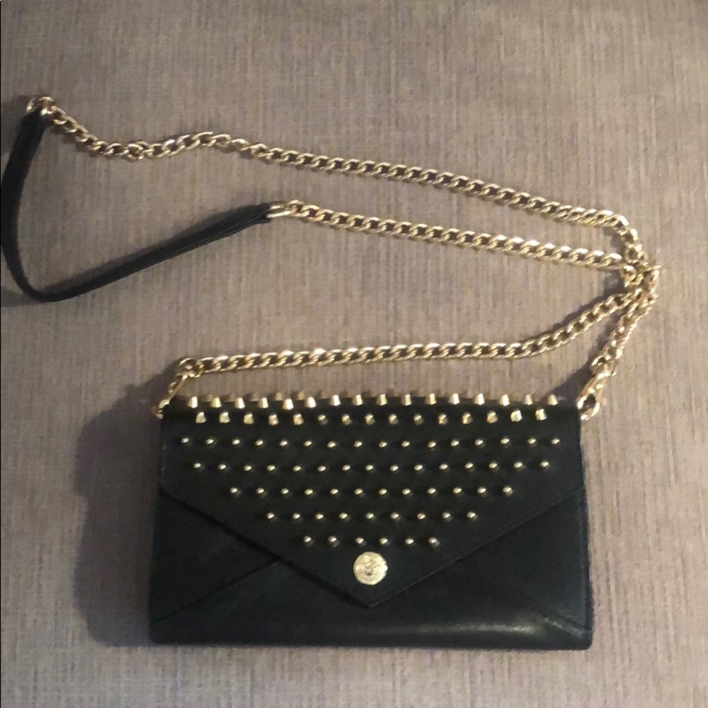 Rebecca Minkoff Saffiano Leather Wallet w/ Gold